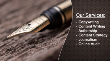 LegalContentAuthors.com services with a professional writing pen on a wood desktop